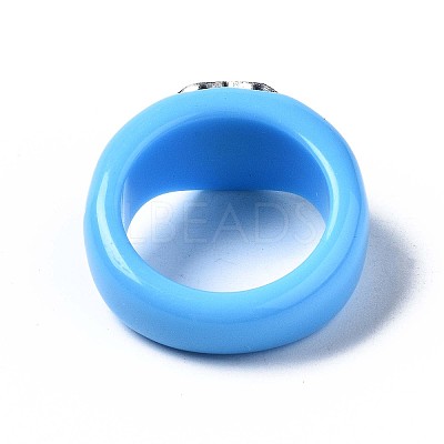 Opaque Acrylic Finger Rings RJEW-Q162-001A-1