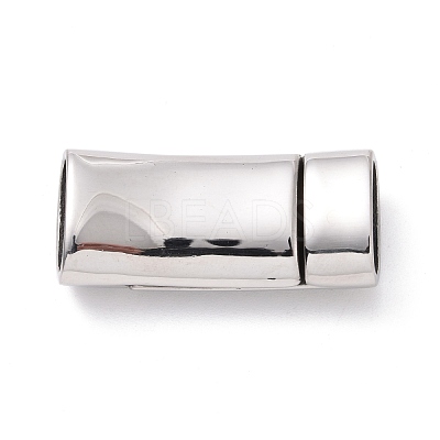 Tibetan Style 304 Stainless Steel Magnetic Clasps with Glue-in Ends STAS-G276-28AS-1