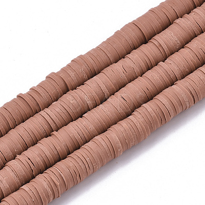 Handmade Polymer Clay Beads Strands X-CLAY-R089-8mm-041-1