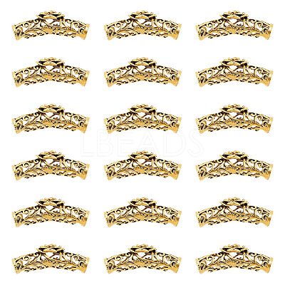 20Pcs Tibetan Style Alloy Curved Tube Beads FIND-DC0002-41-1