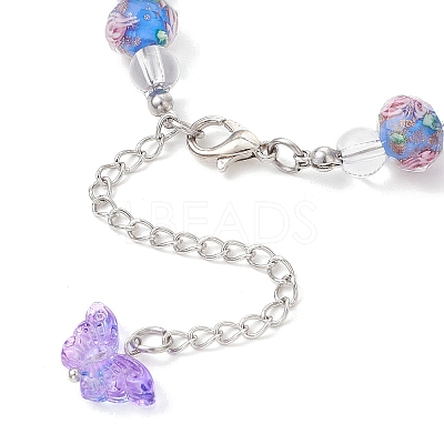 Lampwork Beaded Bracelets for Women BJEW-JB12135-01-1