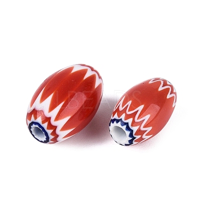 Handmade Millefiori Glass Barrel Beads LA-N002-04B-1