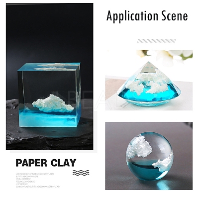 Cloud Paper Crane Ocean Fill Mud X-DIY-E032-04-1