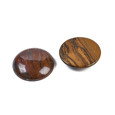 Natural Tiger Iron Cabochons G-H1596-FR-25mm-04-1