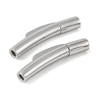Tarnish Resistant Column 304 Stainless Steel Bayonet Necklace Clasps STAS-O035-05-1