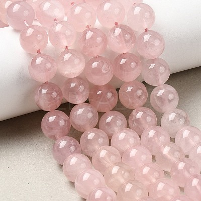 Natural Madagascar Rose Quartz Beads Strands G-B167-A07-10mm-1