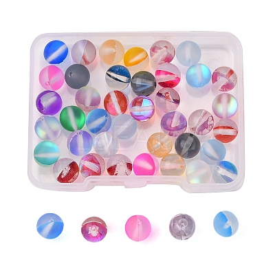 46Pcs 2 Style Synthetic Moonstone Beads G-FS0002-31-1