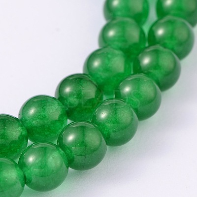 Dyed Natural White Jade Round Bead Strands G-O113-08-6mm-1
