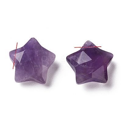 Natural Amethyst Charms X-G-H241-04D-1