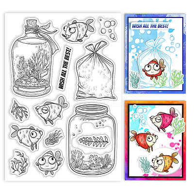 Summer Theme PVC Plastic Clear Stamps DIY-WH0631-0222-1