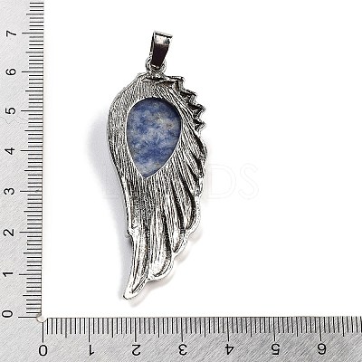 Natural Blue Spot Jasper Big Pendants G-G112-02AS-11-1