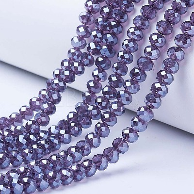 Electroplate Glass Beads Strands EGLA-A034-T10mm-A16-1