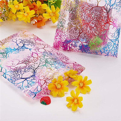 Rectangle Printed Organza Drawstring Bags LS-CON-PW0001-058C-02-1