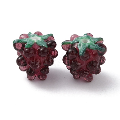 Handmade Lampwork Beads LAMP-WH0012-02C-1