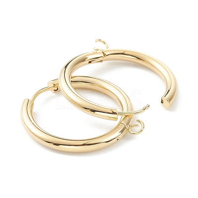 201 Stainless Steel Huggie Hoop Earring Findings X-STAS-P283-01M-G-1