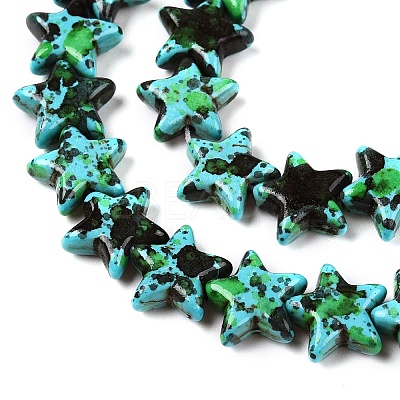Spray Painted Synthetic Turquoise Beads Strands UNKW-T001-11B-1