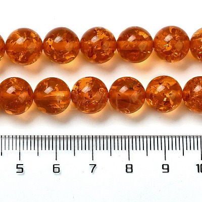 Resin Imitation Amber Beads Strands X-RESI-Z017-01C-1