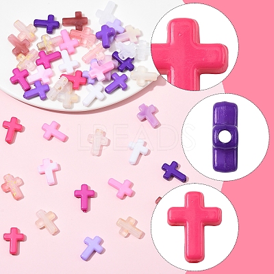 270Pcs 18 Styles Opaque Acrylic Beads SACR-FS0001-41B-1