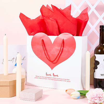 1Pc Valentine's Day Themed Heart Printed Paper Bags ABAG-SP0001-11A-1
