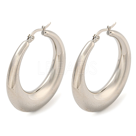 Tarnish Resistant 202 Stainless Steel Hoop Earrings EJEW-H003-41P-1