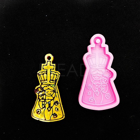 Mother's Day Mother Hug Baby Silicone Pendant Molds AJEW-M221-03B-1