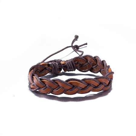 Adjustable Casual Unisex Braided Leather Bracelets BJEW-BB15584-1