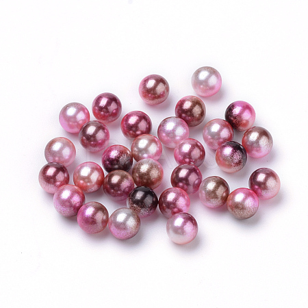 Rainbow Acrylic Imitation Pearl Beads OACR-R065-8mm-A10-1