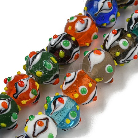 Handmade Lampwork Beads Strands LAMP-N025-05A-1