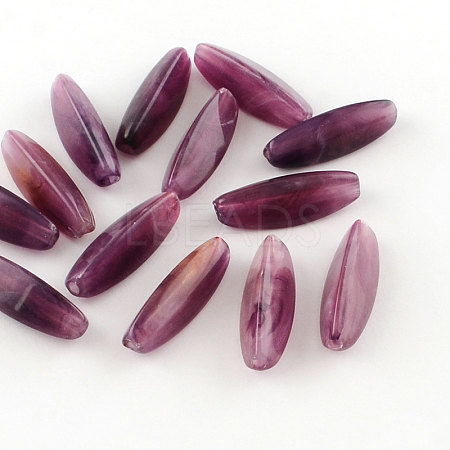 Rice Imitation Gemstone Acrylic Beads OACR-R035-03-1