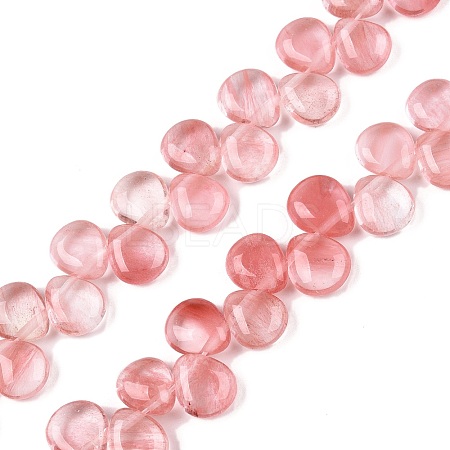 Cherry Quartz Glass Beads Strands G-T138-124-1