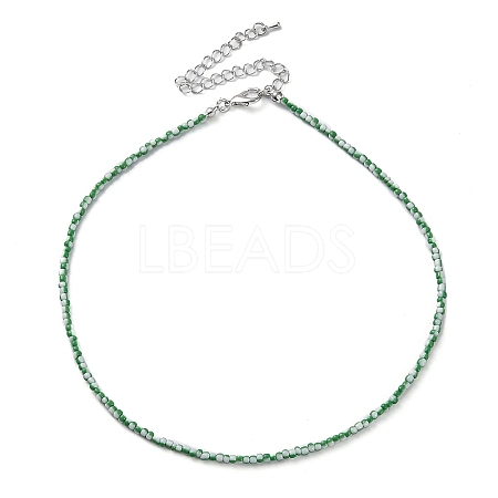 Glass Beaded Necklace NJEW-Z029-05R-1