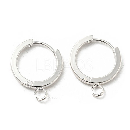 201 Stainless Steel Huggie Hoop Earrings Findings STAS-A167-01G-S-1