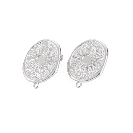 304 Stainless Steel Stud Earring Findings STAS-N097-237P-1