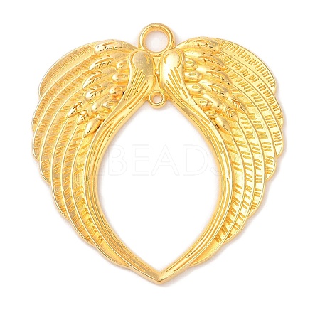 Tibetan Style Alloy Wing Large Pendants TIBEP-S100-G-RS-1