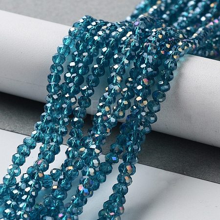 Electroplate Glass Beads Strands EGLA-R048-3mm-17-1