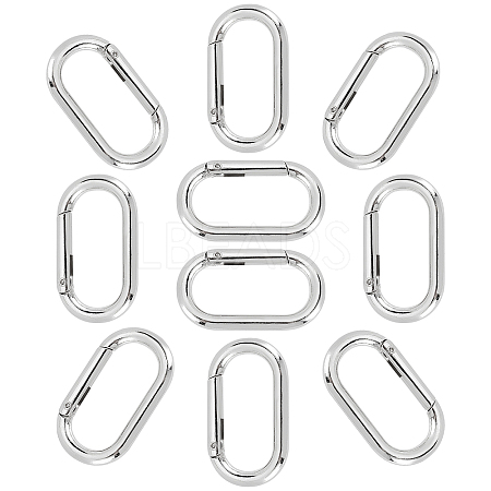 Gorgecraft 10Pcs Zinc Alloy Spring Gate Rings PALLOY-GF0001-03-1