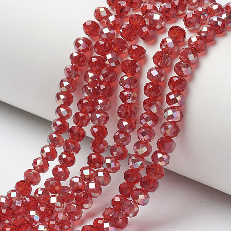 Electroplate Glass Beads Strands EGLA-A034-T1mm-J08-1