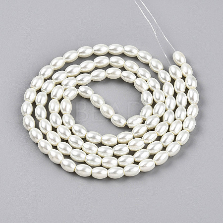 Baking Paint Pearlized Glass Pearl Bead Strands X-HY-T002-01A-02-1
