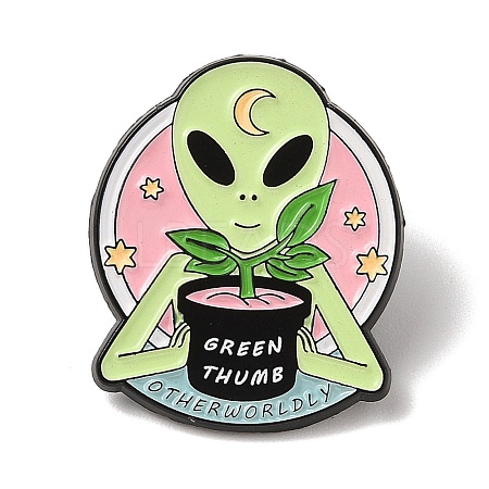 Saucer Man Enamel Pins JEWB-P039-08EB-03-1