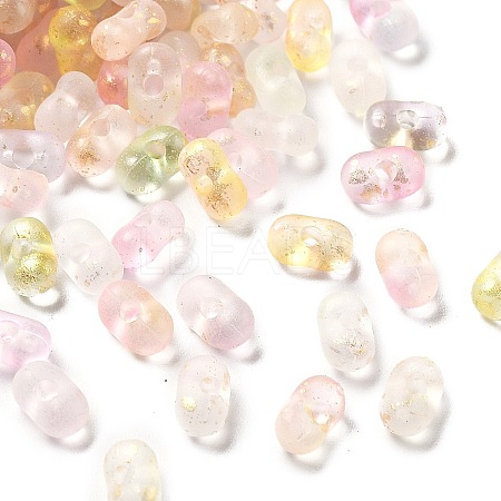 Gradient Color Transparent Frosted Acrylic Beads X1-OACR-M023-06D-1