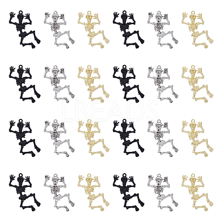 12Pcs 3 Colors Halloween Alloy Pendants FIND-DC0003-08-1