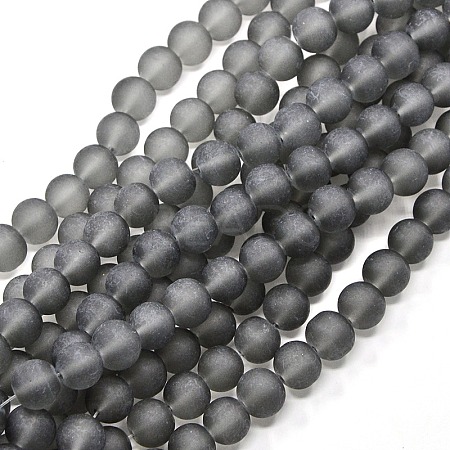 Baking Paint Transparent Glass Beads Strands X-GLAA-S031-12mm-12-1