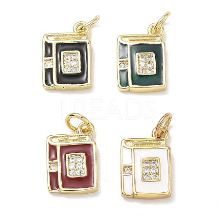 Brass with Crystal Rhinestone & Enamel Charms RB-CBA6830-10G-01-1