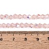 AB Color Plated Transparent Glass Beads Strands GLAA-G127-01-02D-2