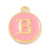 Golden Plated Alloy Enamel Charms X-ENAM-Q437-14B-1