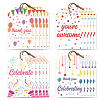120Pcs 4 Styles Sunflower Paper Thank You Gift Tags CDIS-WH0038-05-1