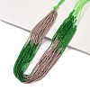 Transparent Gradient Color Glass Beads Strands LS-GLAA-H021-01A-44-1