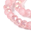 Baking Electroplate Glass Beads Strands DGLA-A039-J10mm-B08-3