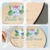 2Pcs 2 Style Single-face Printed Wooden Baby Photo Props DJEW-WH0600-007-3
