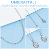 Unicraftale DIY Oval Blank Dome Necklace Making Kit DIY-UN0050-28-5